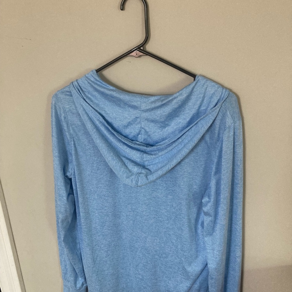 L.L.Bean Heathered Sky Blue InsectShield Women's Top - Picture 4 of 4